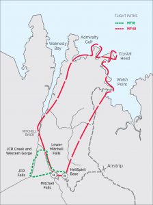 HeliSpirit Map Mitchell Falls helicopter