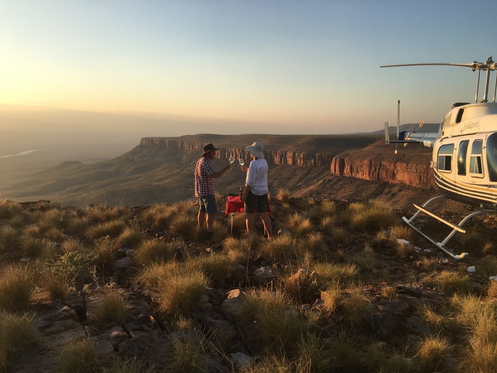 HeliSpirit Cockburn Range Sunset picnic