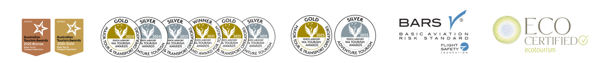 Various certification badges and logos in a row.