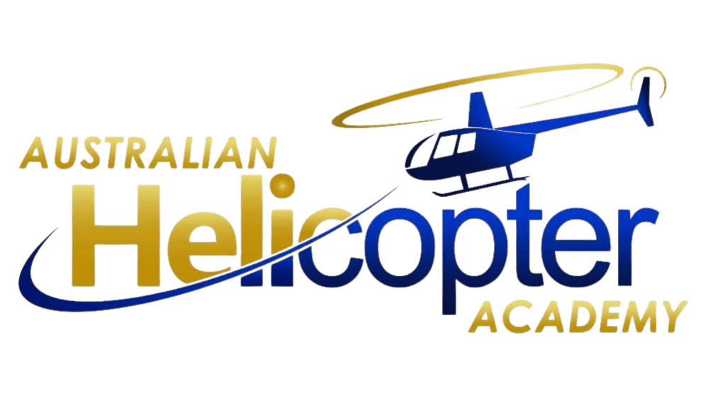 Australian Helicopter Academy logo with a helicopter graphic.